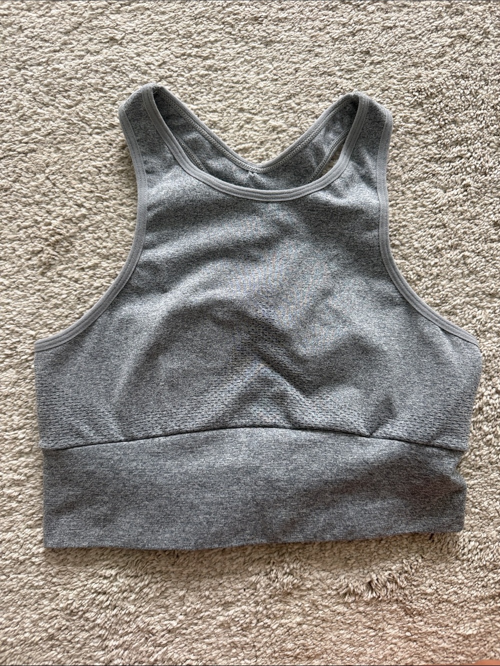 Free people Women’s Grey Seamless High-Neck Sports Bra